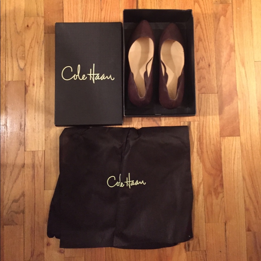 Cole Haan brown leather heels size 10